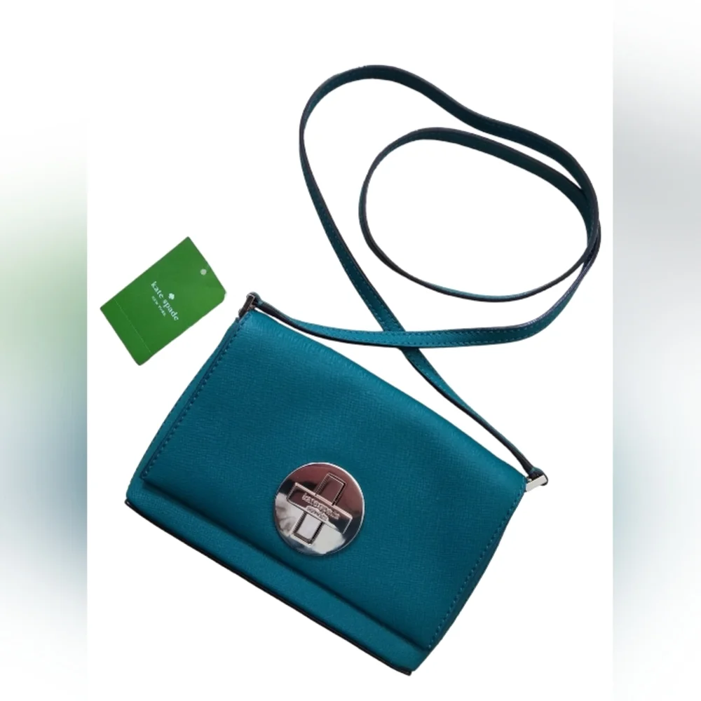 🔥SOLD 🔥 Kate Spade Sally Teal Small Crossbody Purse - Picture 1 of 4